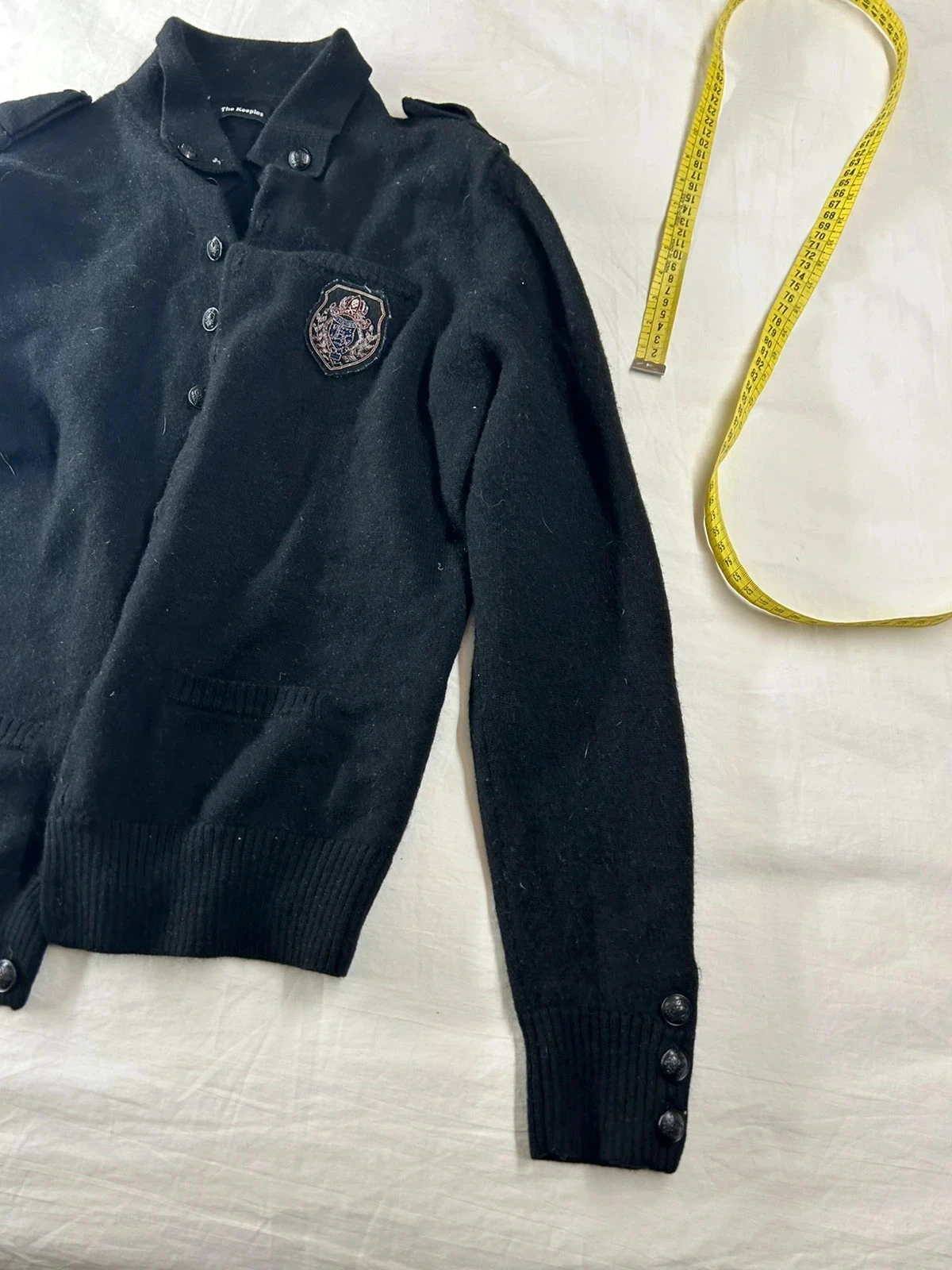 Jersey blazer cardigan negro The Kooples estilo vintage retro y2k – photo 4